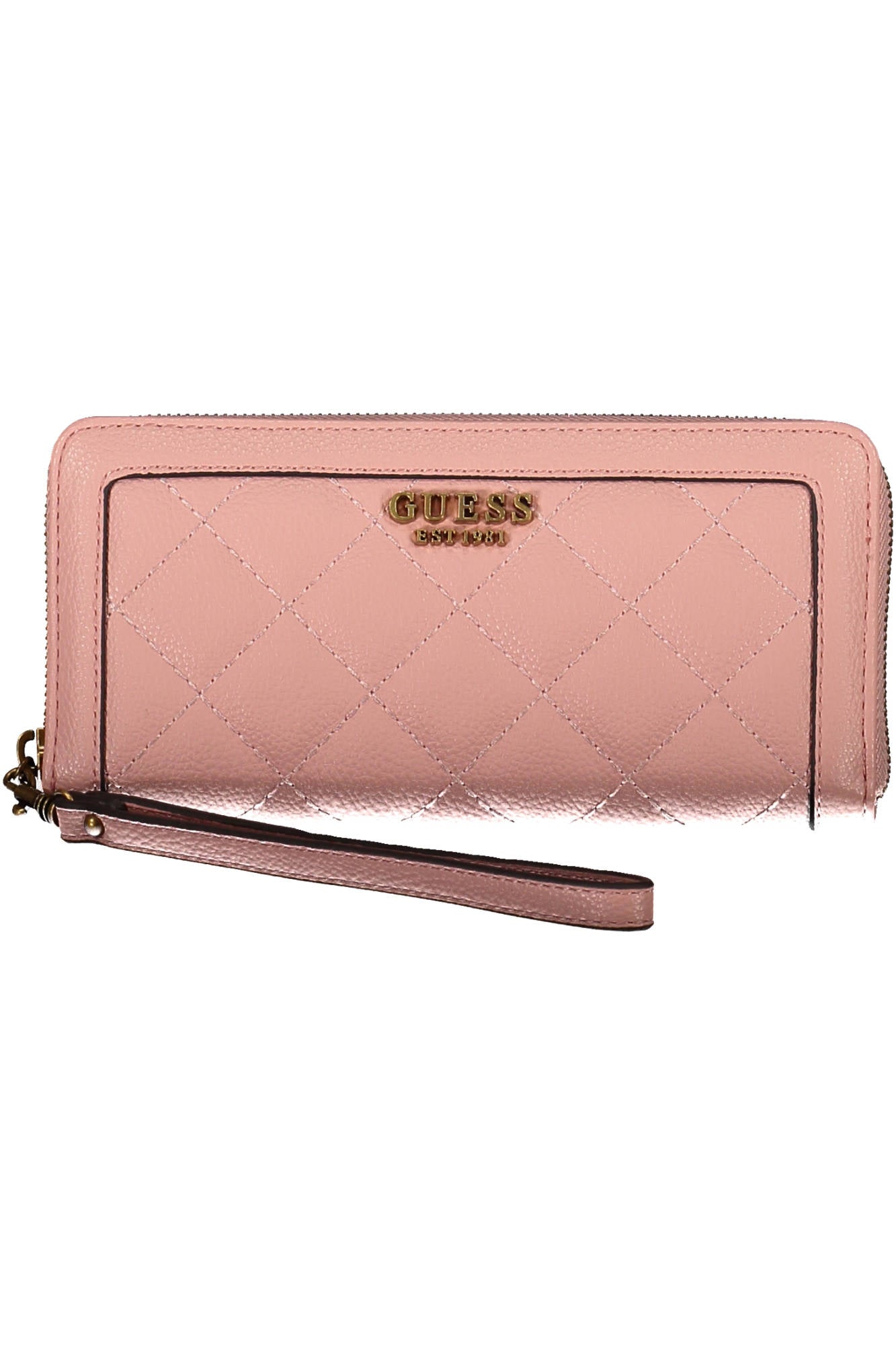 Guess Jeans Pink Polyurethane Wallet - Fizigo