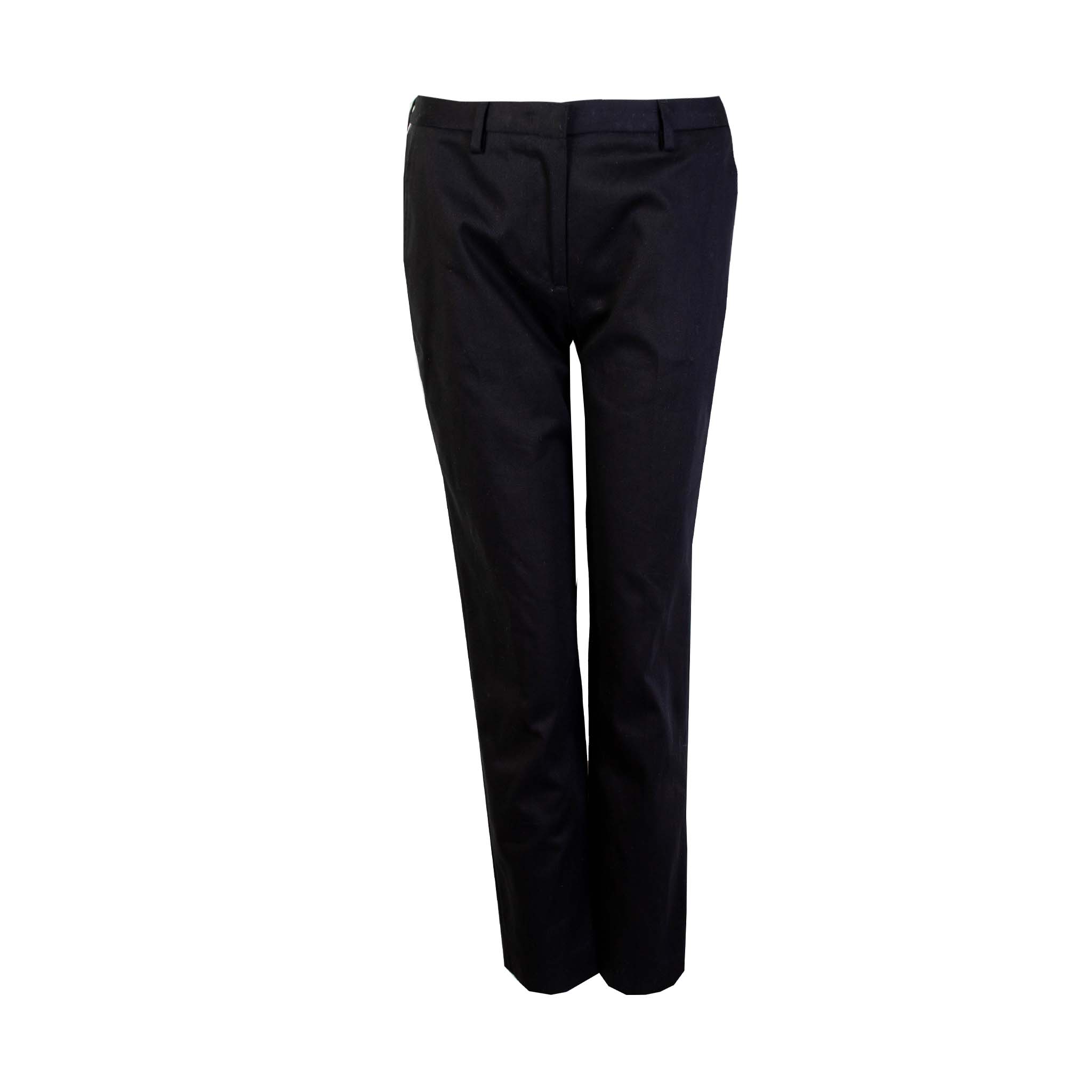 Lardini Black Cotton Chino Trousers - Fizigo