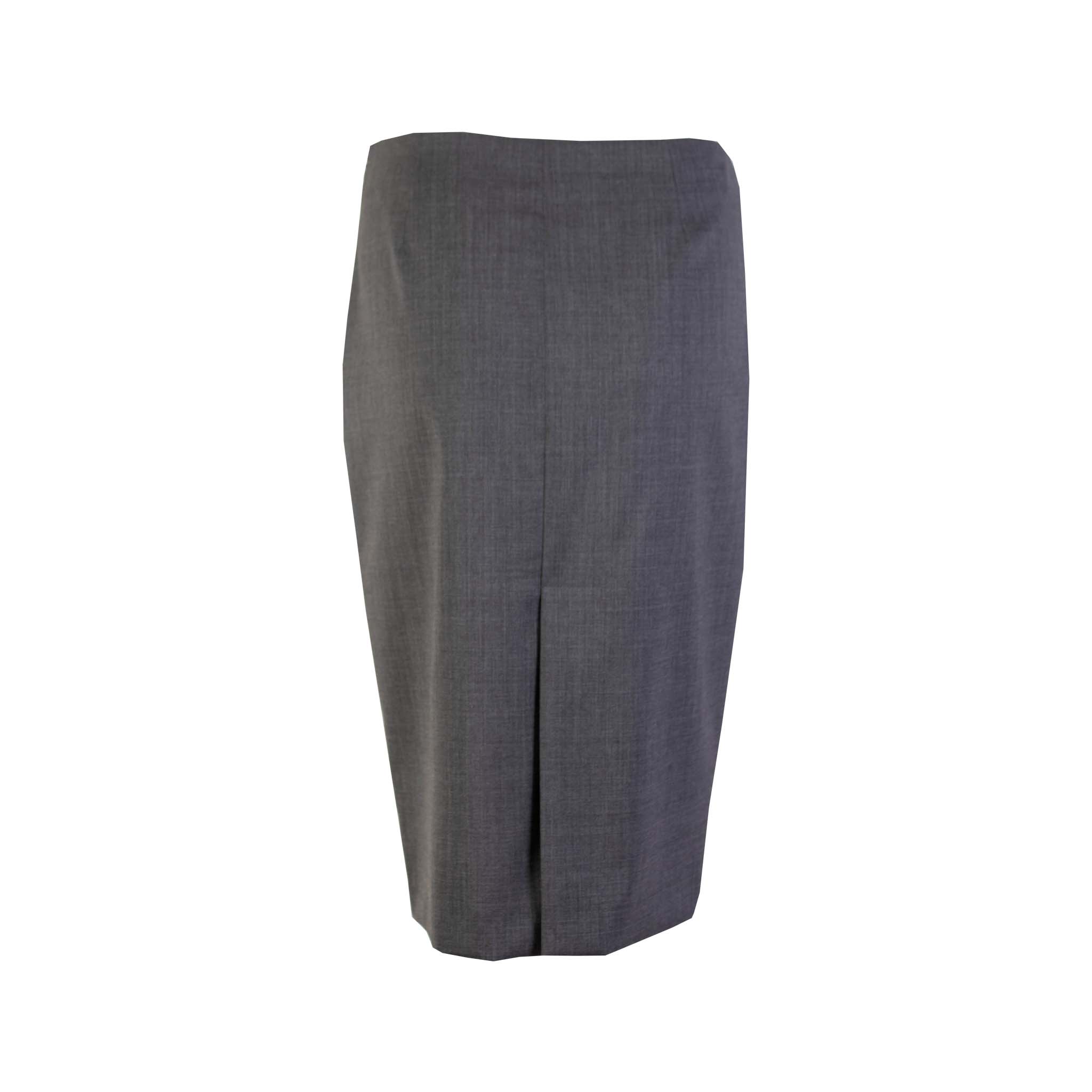 Lardini Grey Wool Pencil Skirt - Fizigo