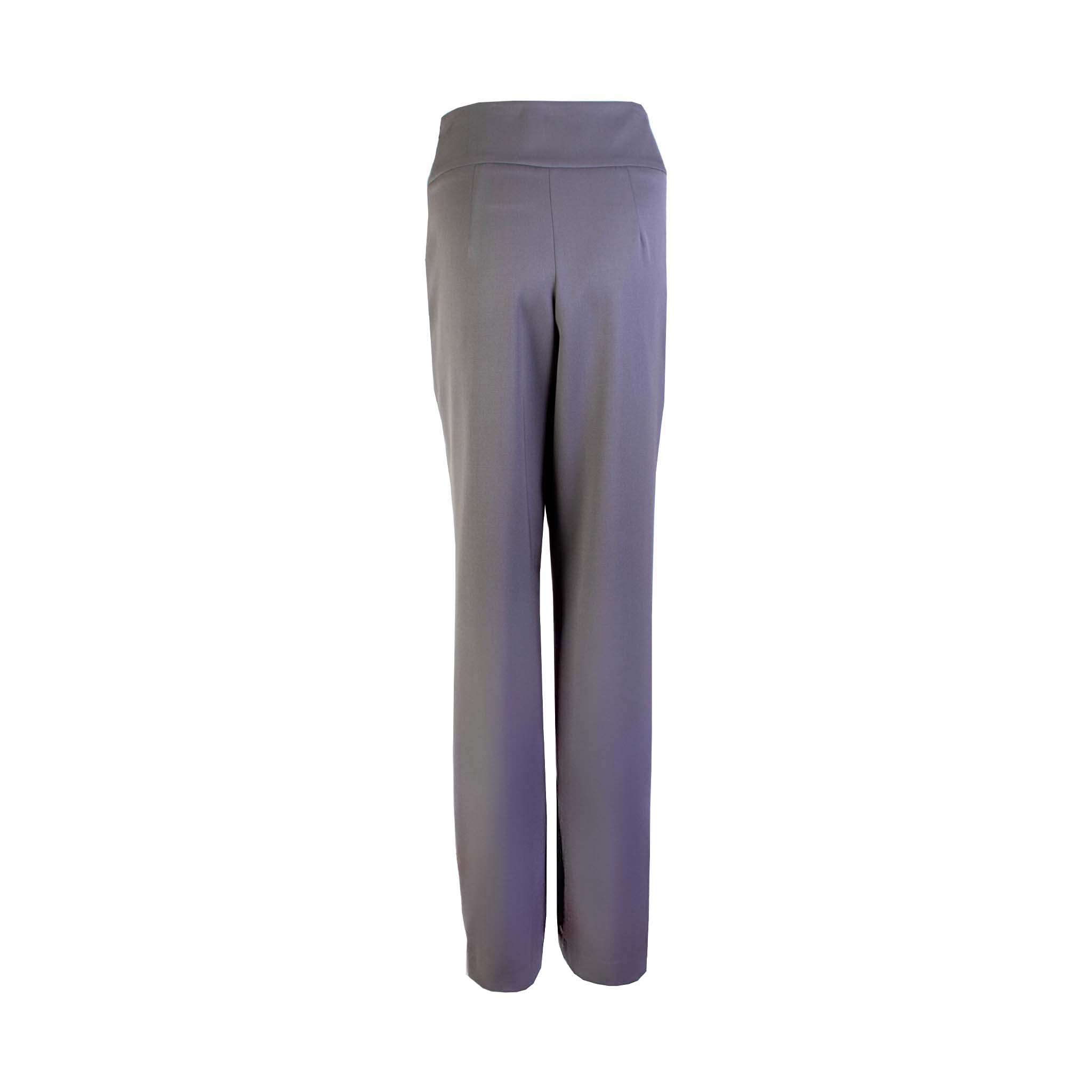 Lardini Wool Grey High Waist Palazzo Trousers - Fizigo