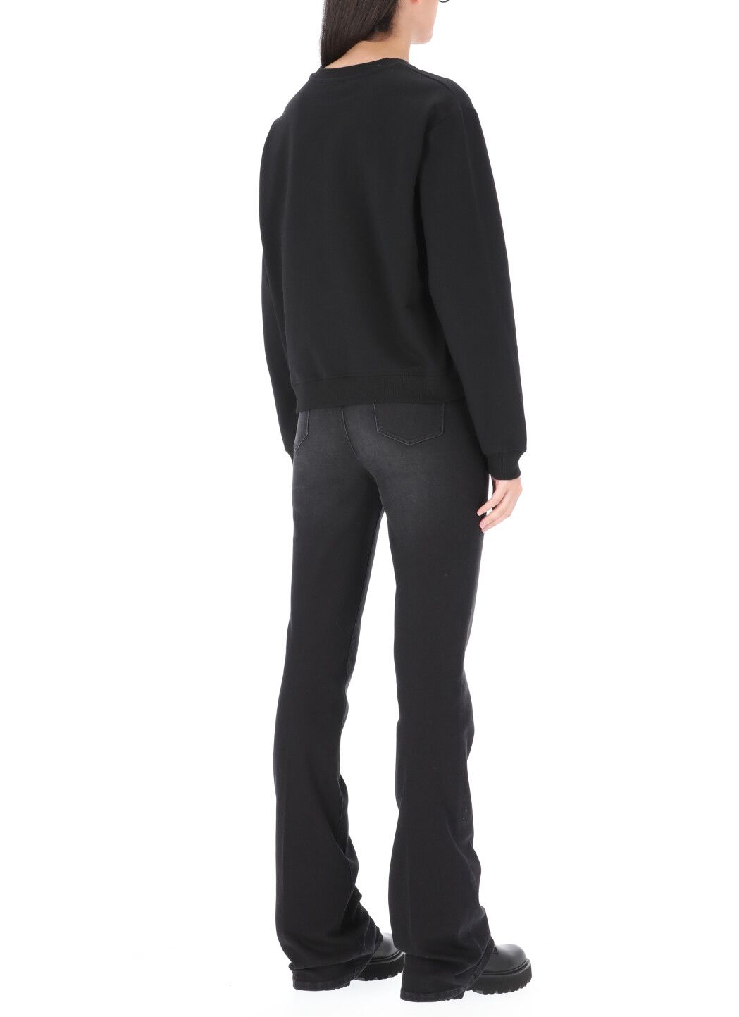 Love Moschino Black Cotton Sweater - Fizigo