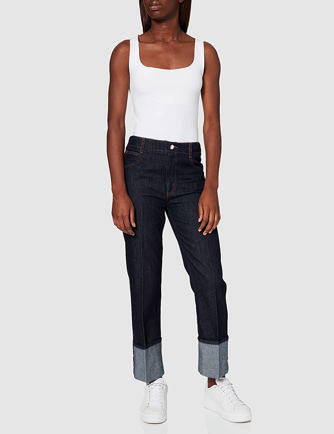 Love Moschino Blue Cotton Jeans & Pant - Fizigo