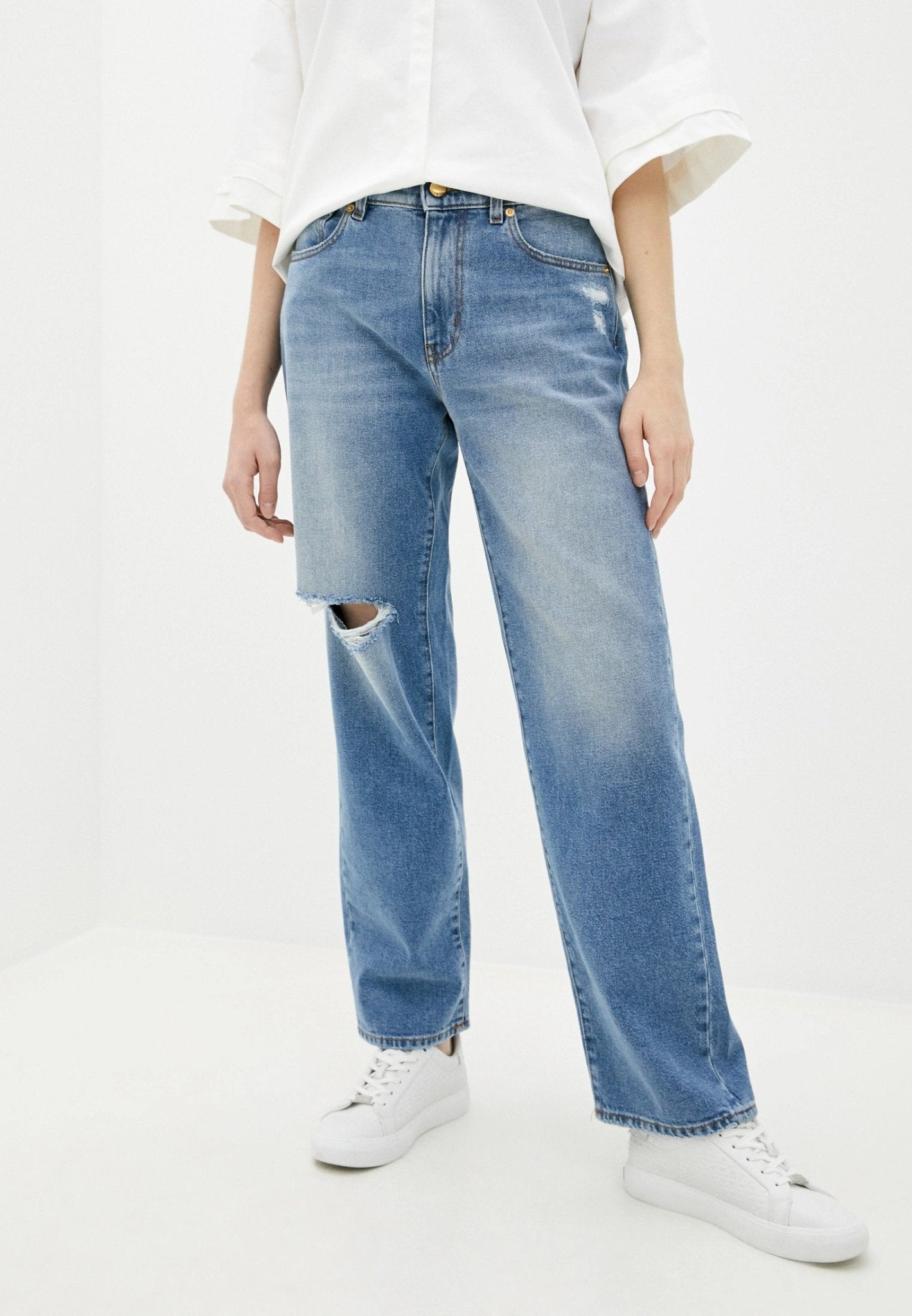 Love Moschino Blue Cotton Jeans & Pant - Fizigo