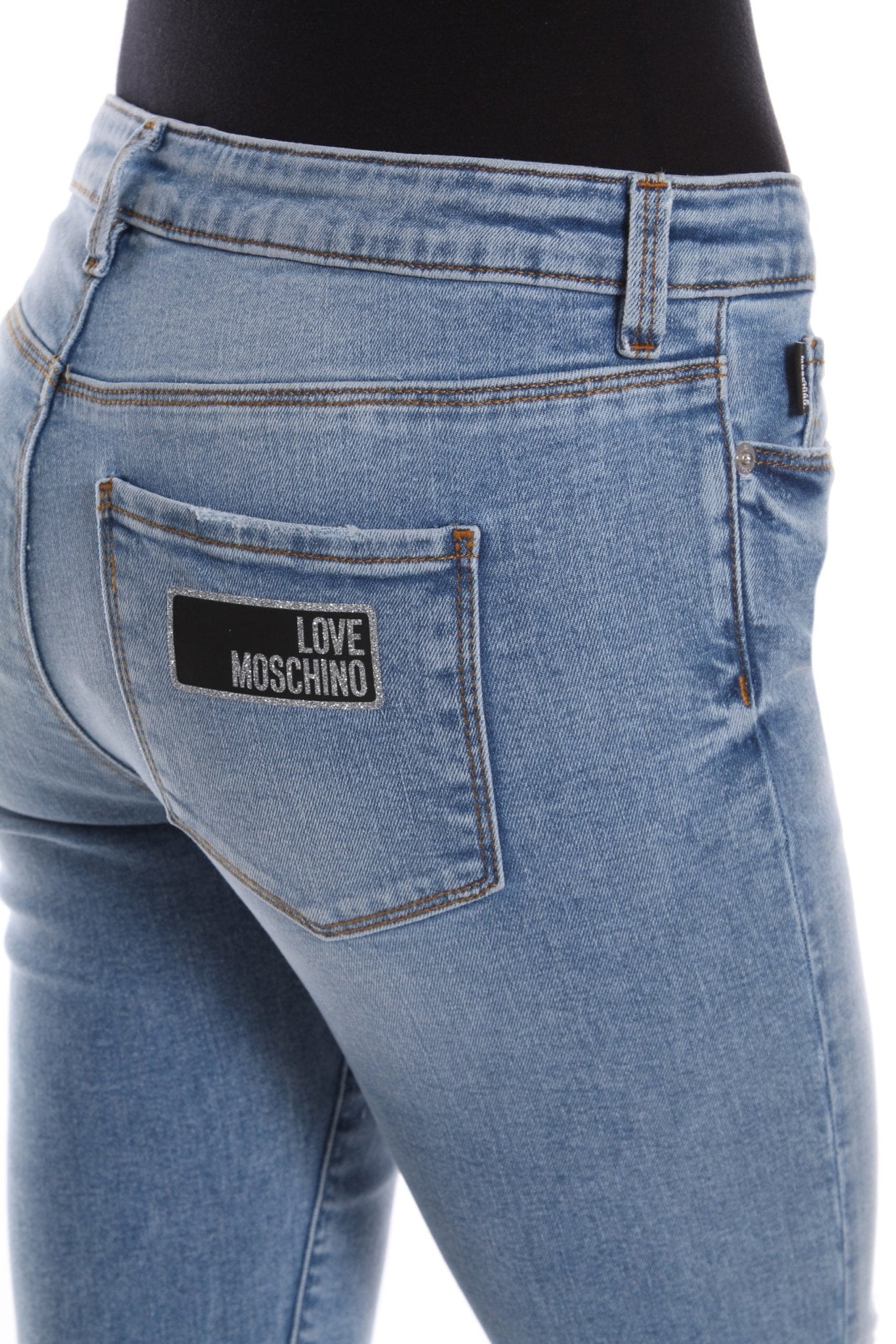 Love Moschino Blue Cotton Jeans & Pant - Fizigo