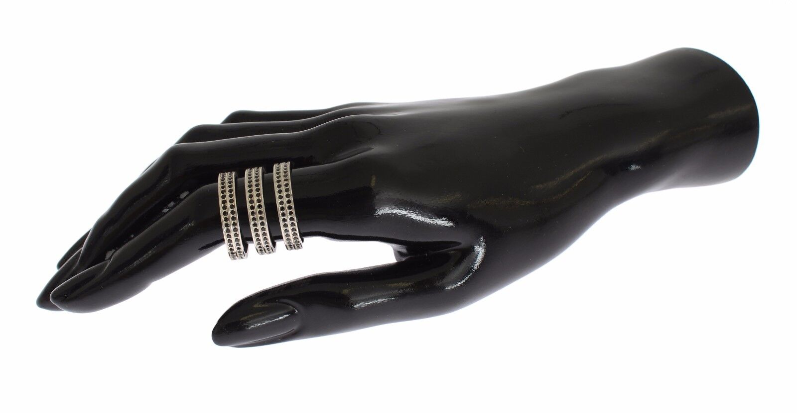 Nialaya Black CZ 925 Sterling Silver Womens Ring - Fizigo