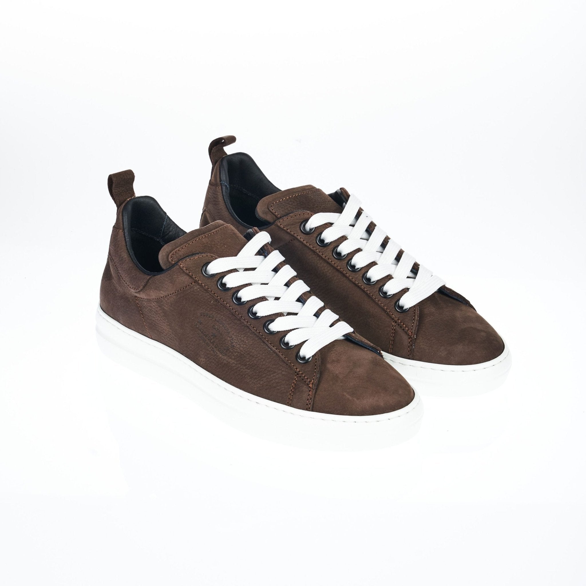 Pantofola D'Oro Brown Leather Sneaker - Fizigo