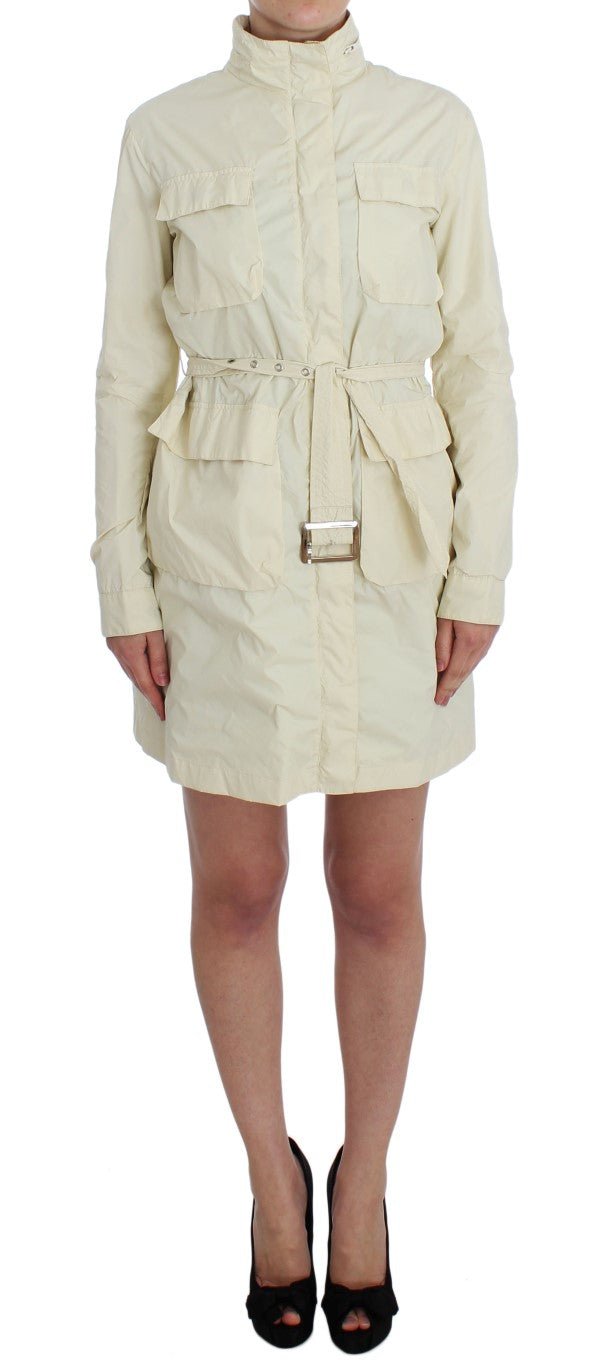 P.A.R.O.S.H. Beige Weather Proof Trench Jacket Coat - Fizigo