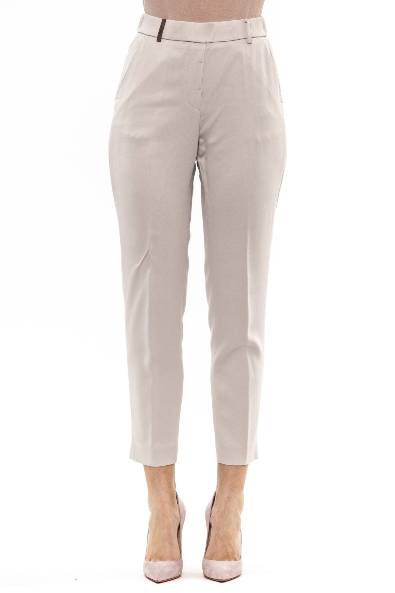 Peserico Beige Viscose Jeans & Pant - Fizigo