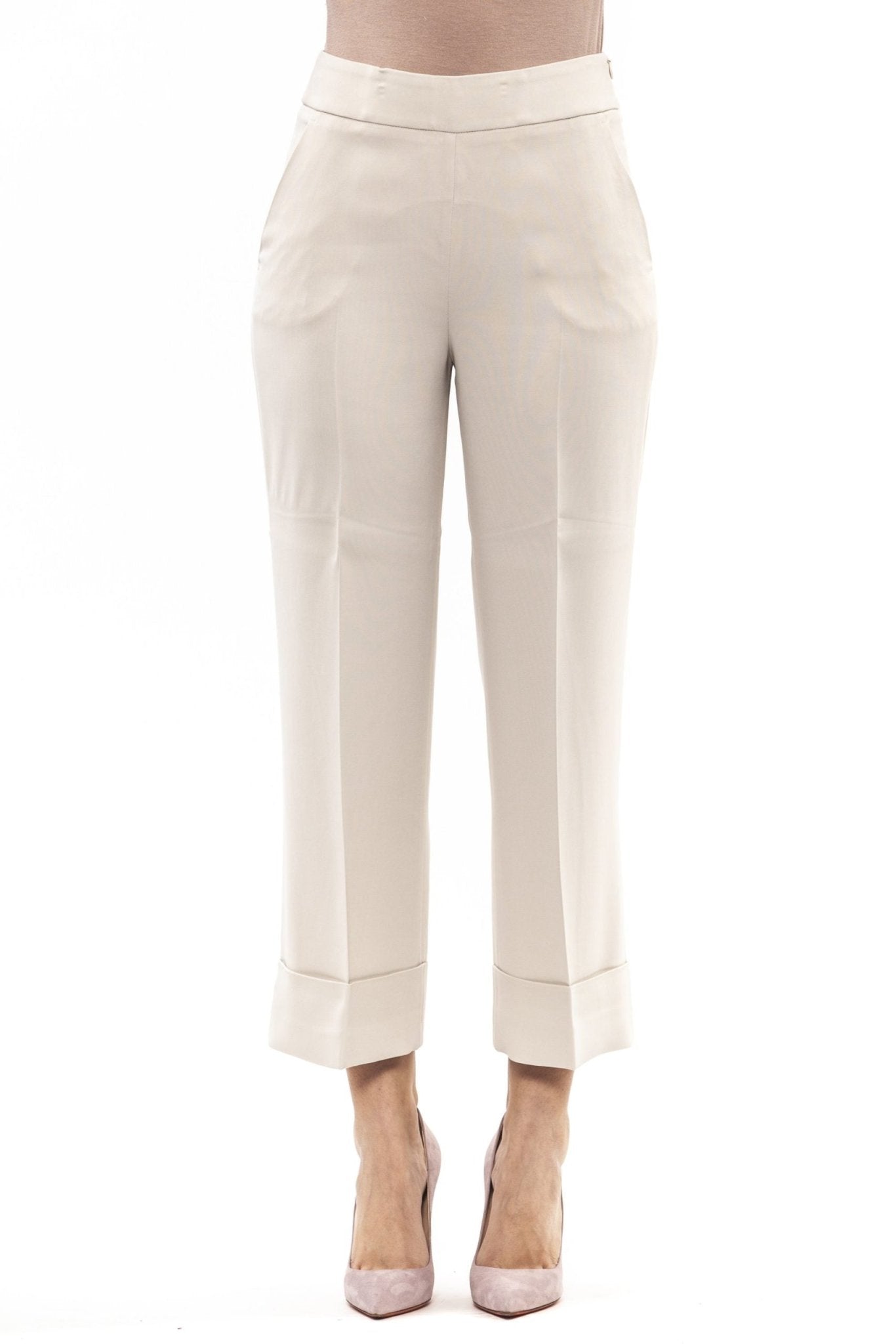 Peserico Beige Viscose Jeans & Pant - Fizigo