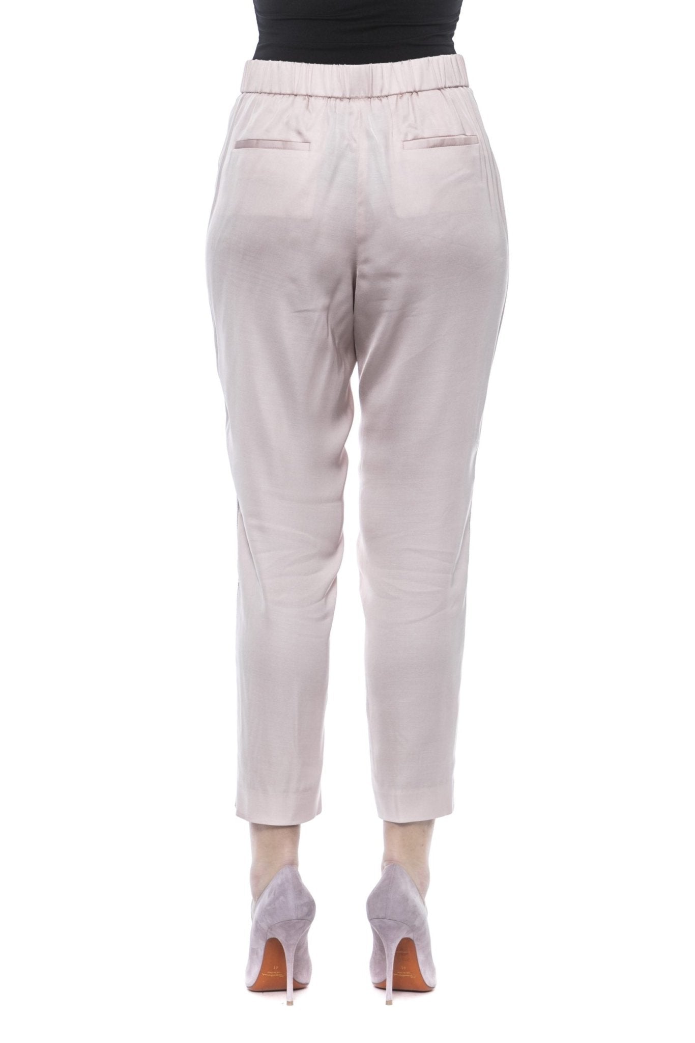 Peserico Pink Viscose Jeans & Pant - Fizigo