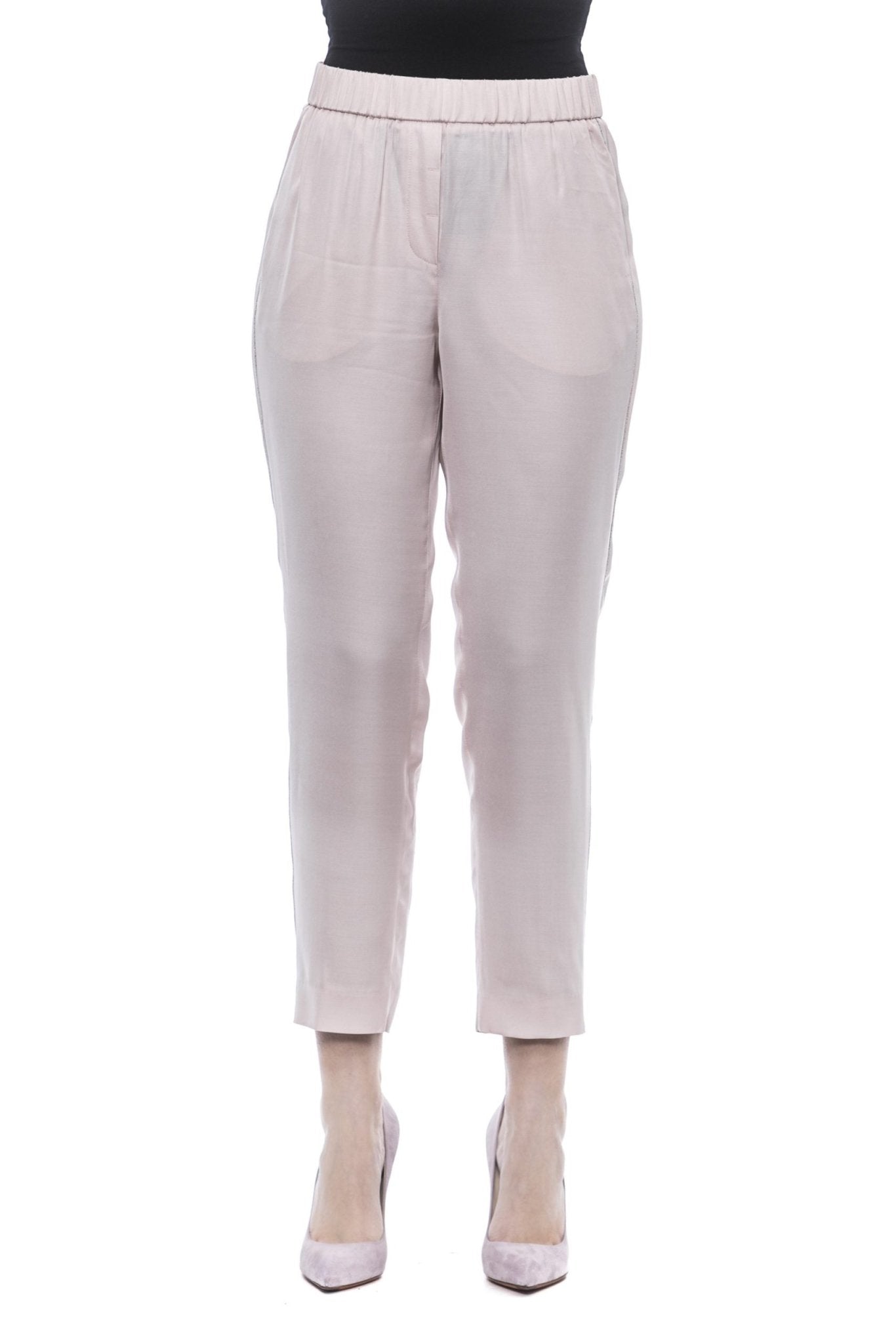 Peserico Pink Viscose Jeans & Pant - Fizigo