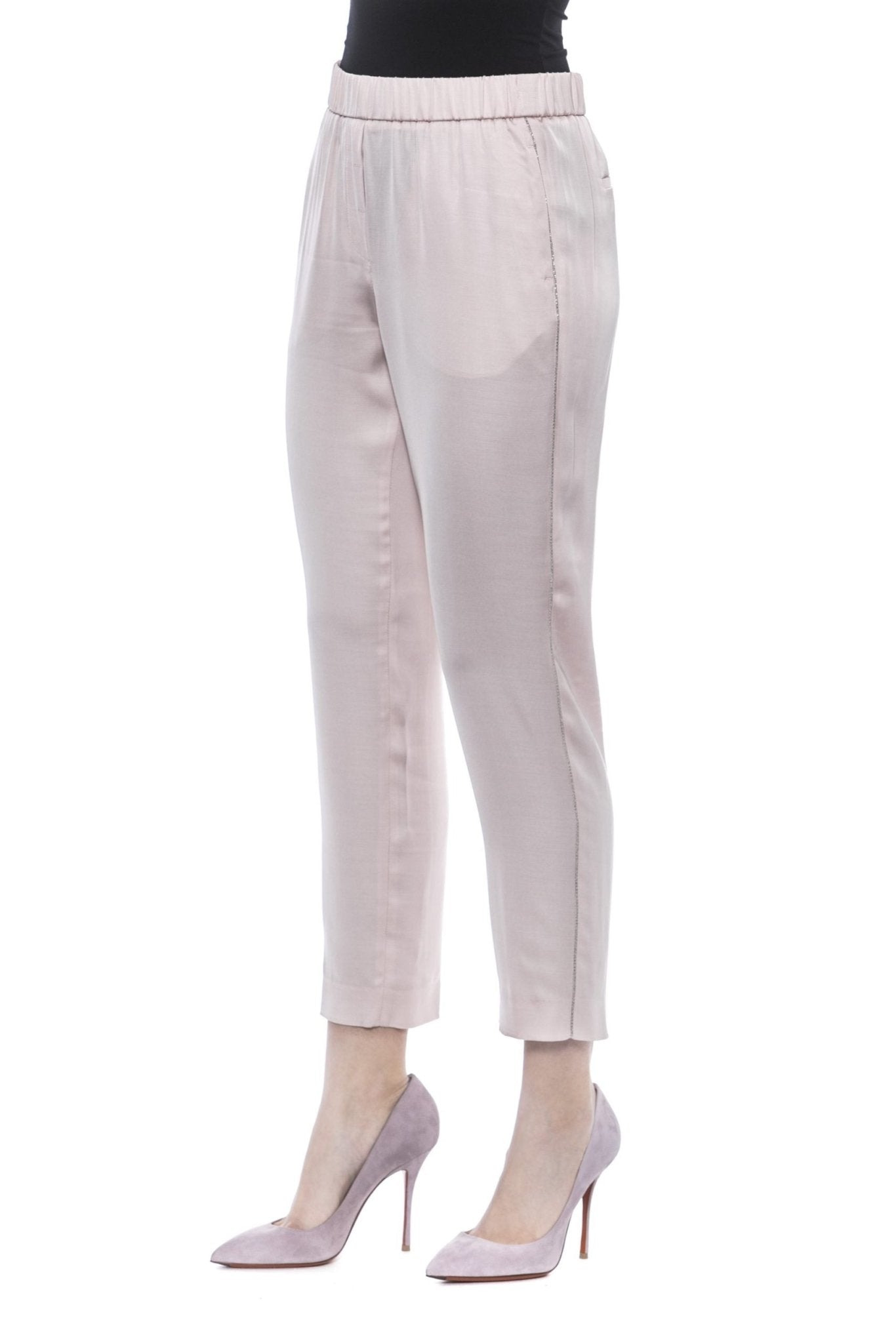 Peserico Pink Viscose Jeans & Pant - Fizigo