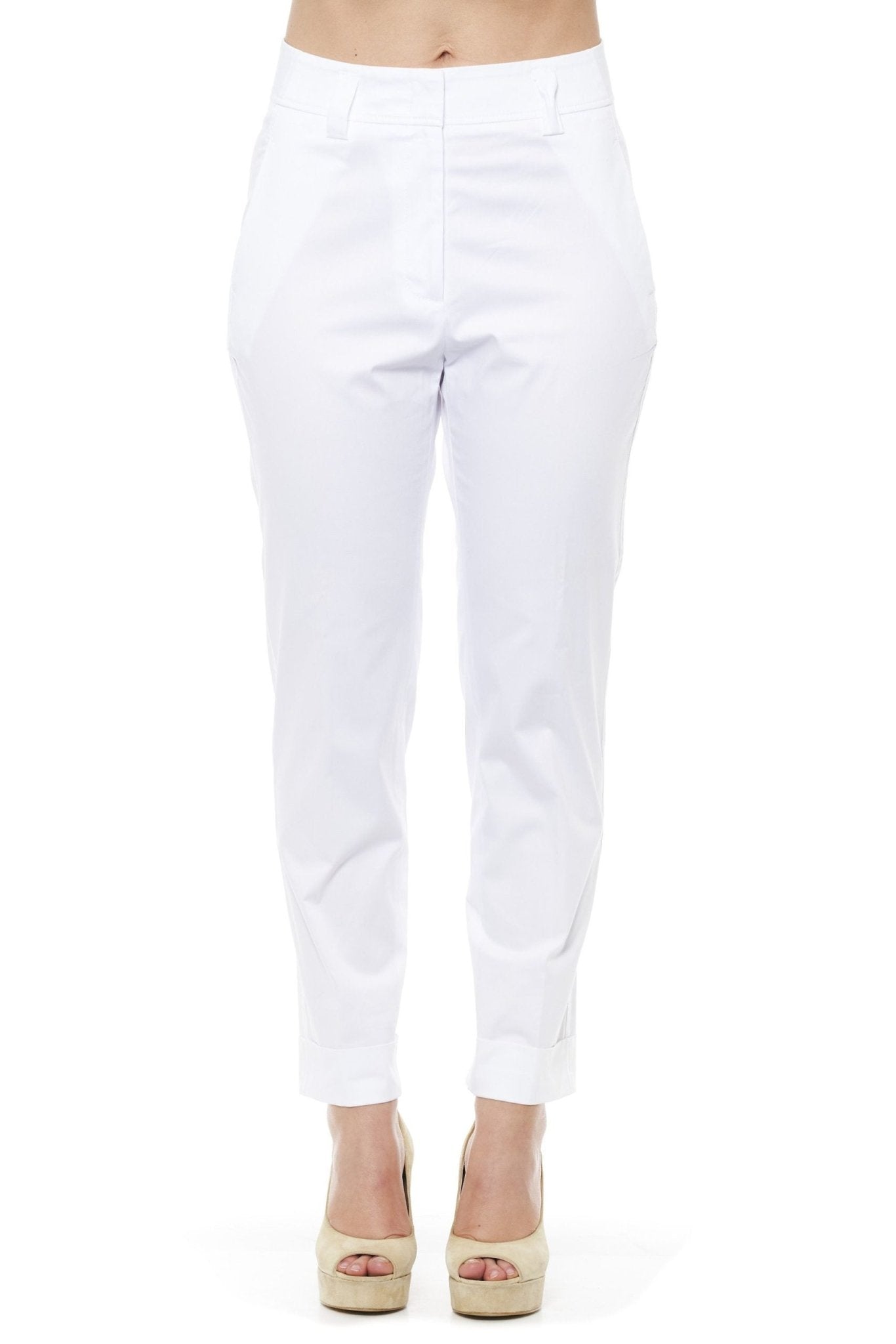 Peserico White Cotton Jeans & Pant - Fizigo