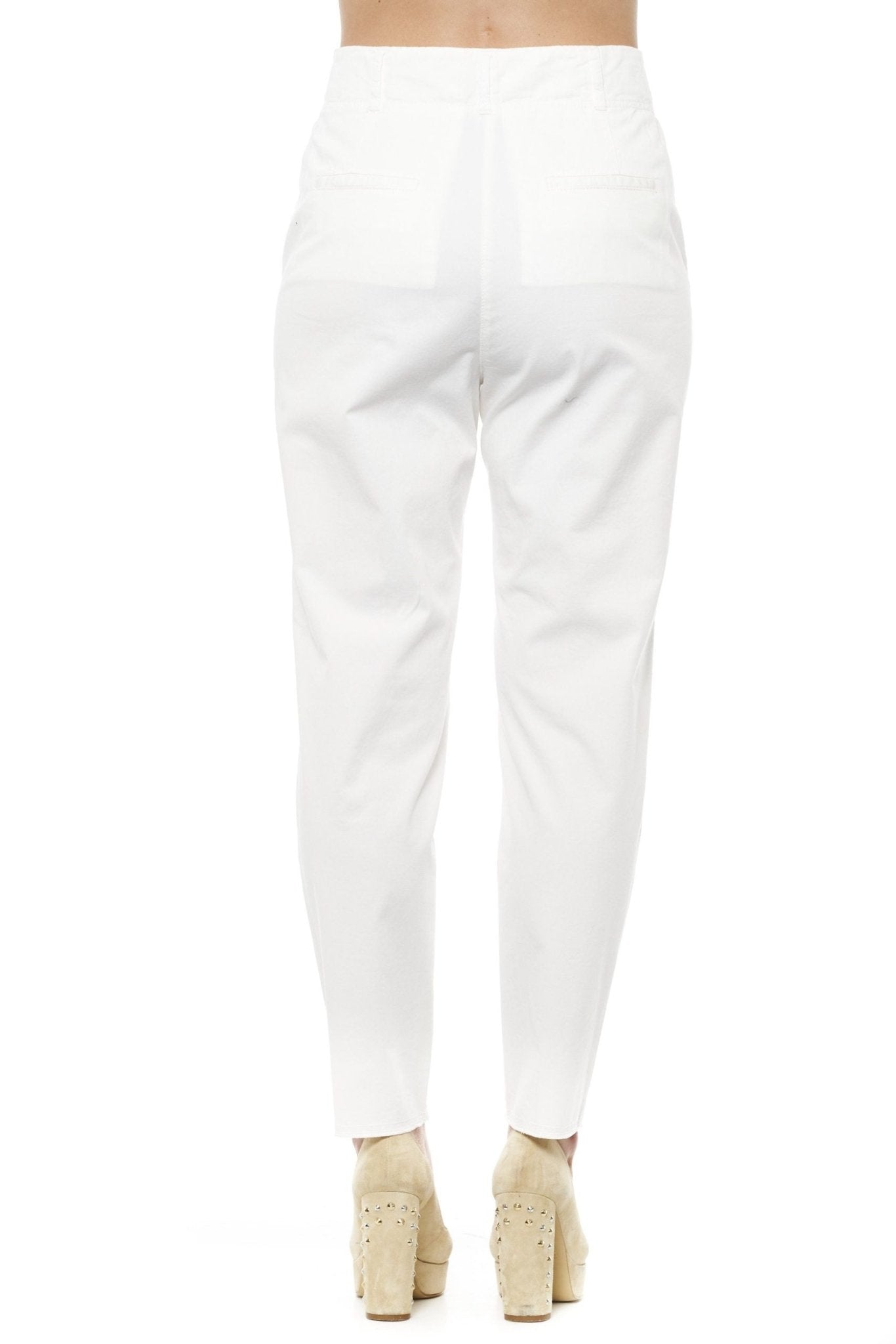 Peserico White Cotton Jeans & Pant - Fizigo