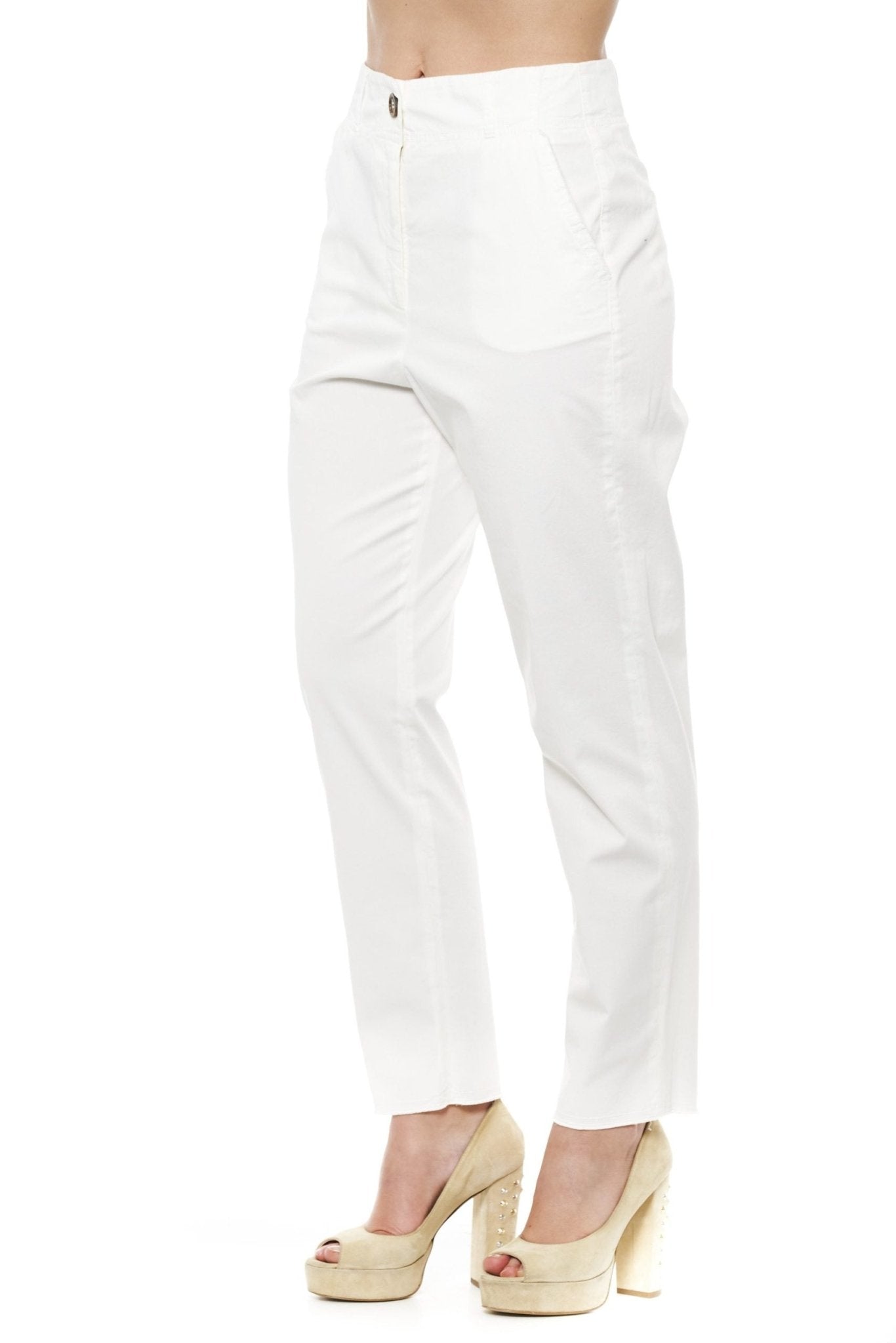 Peserico White Cotton Jeans & Pant - Fizigo