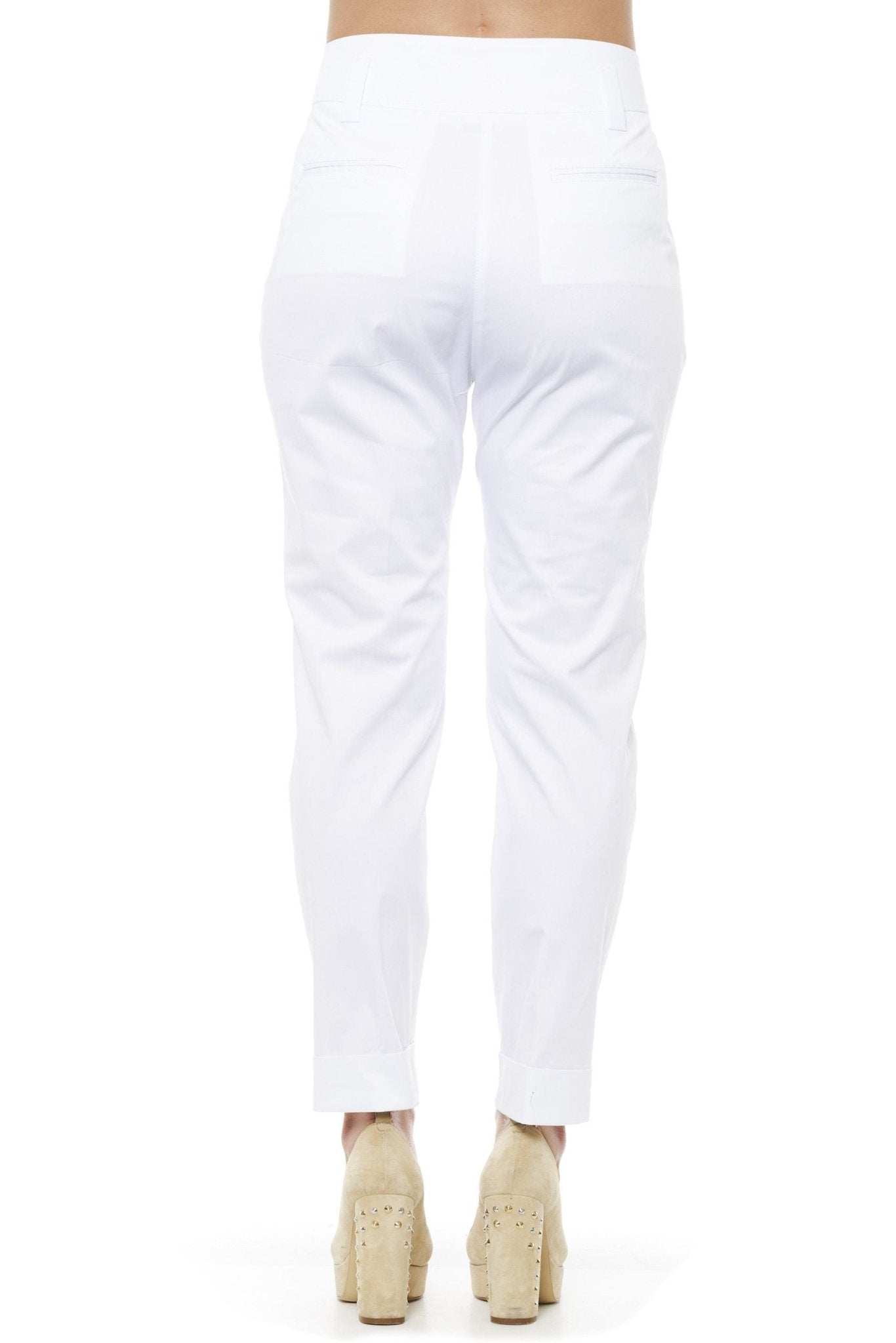 Peserico White Cotton Jeans & Pant - Fizigo