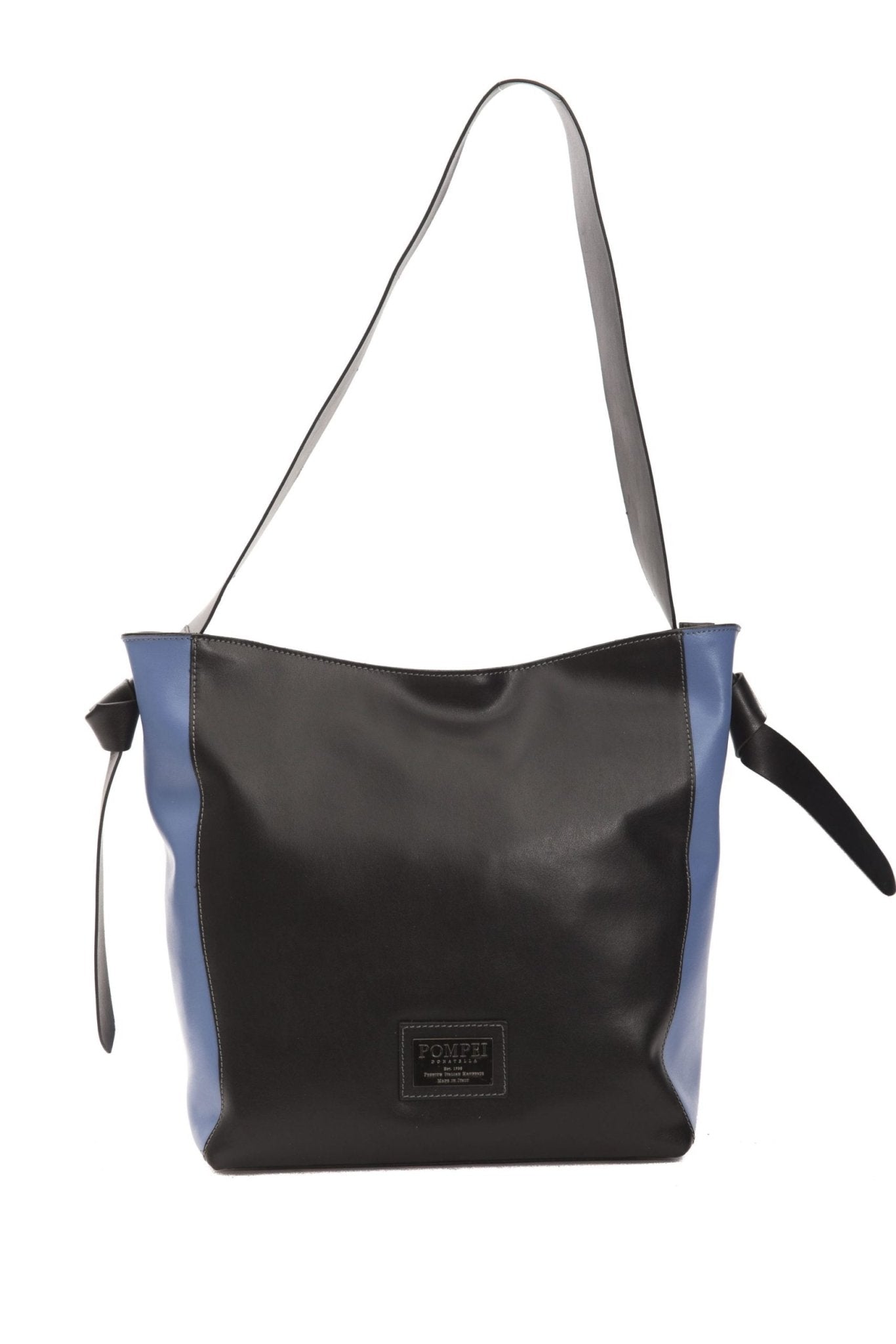 Pompei Donatella Black Leather Shoulder Bag - Fizigo