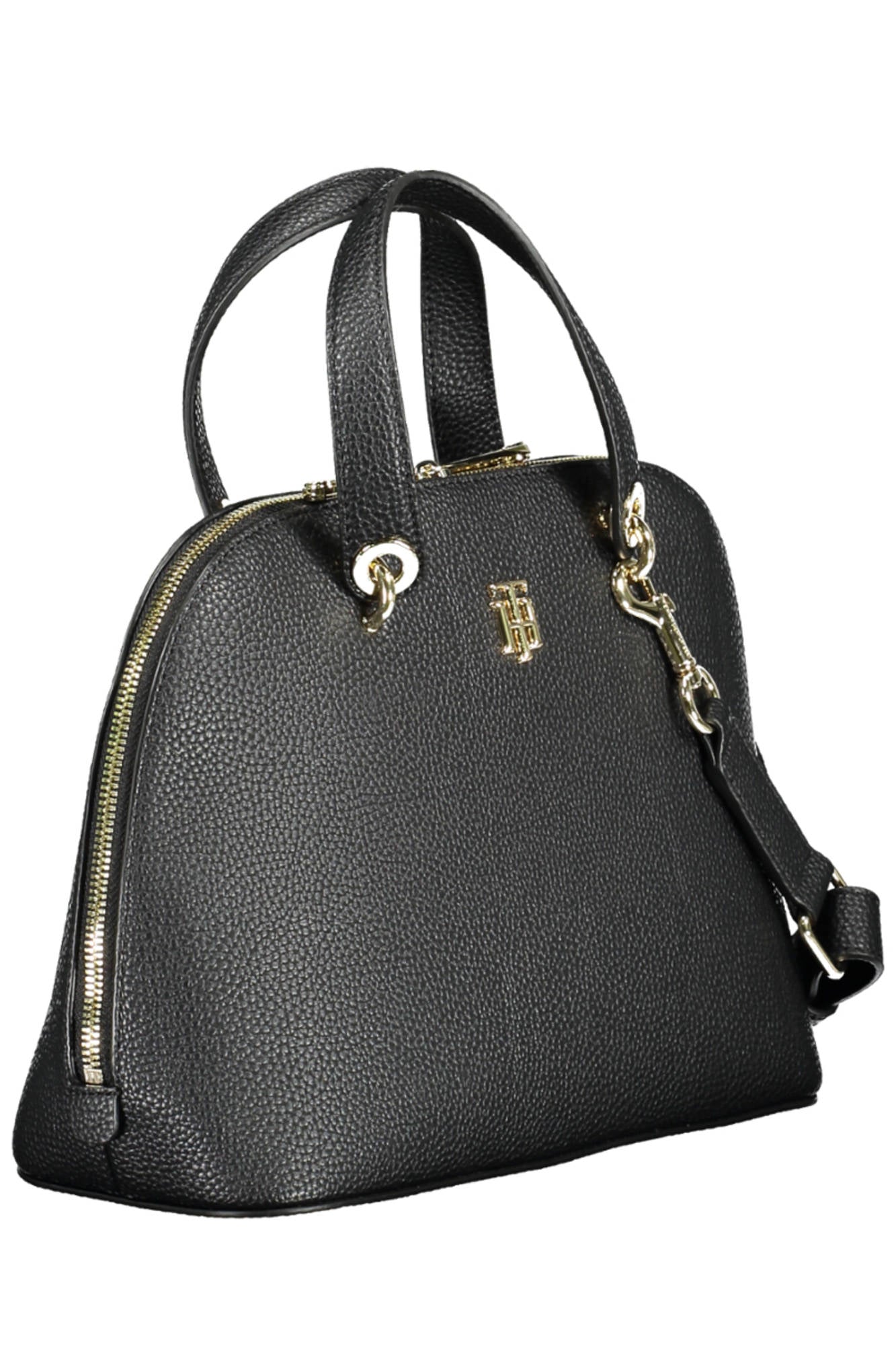 Tommy Hilfiger Black Polyurethane Handbag - Fizigo