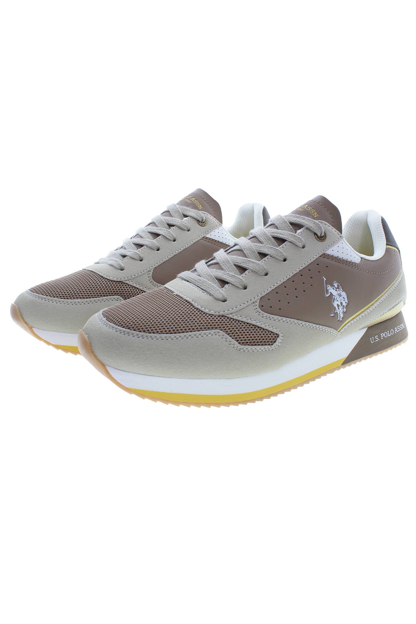 U.S. POLO ASSN. Beige Polyester Sneaker - Fizigo