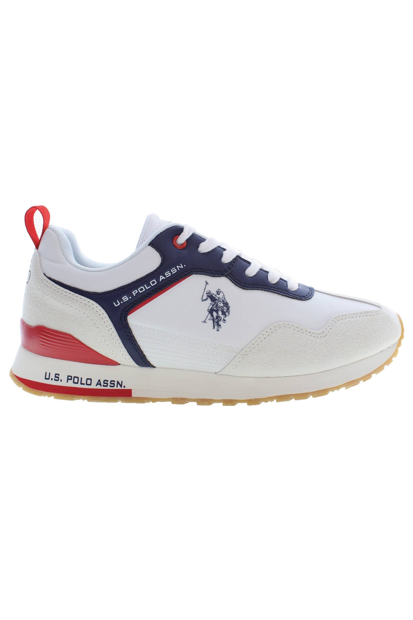 U.S. POLO ASSN. White Polyester Sneaker - Fizigo